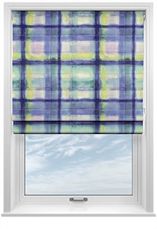Bluebellgray Tartan, Heather - Roman Blind
